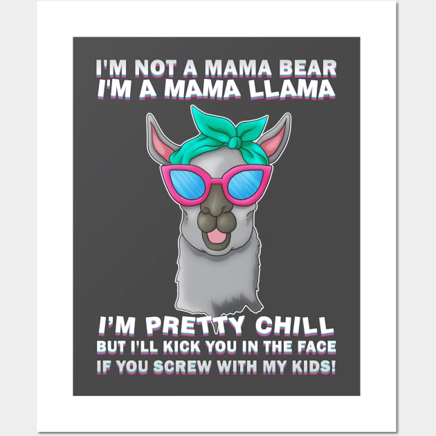 Mama Llama Wall Art by Jarrodjvandenberg